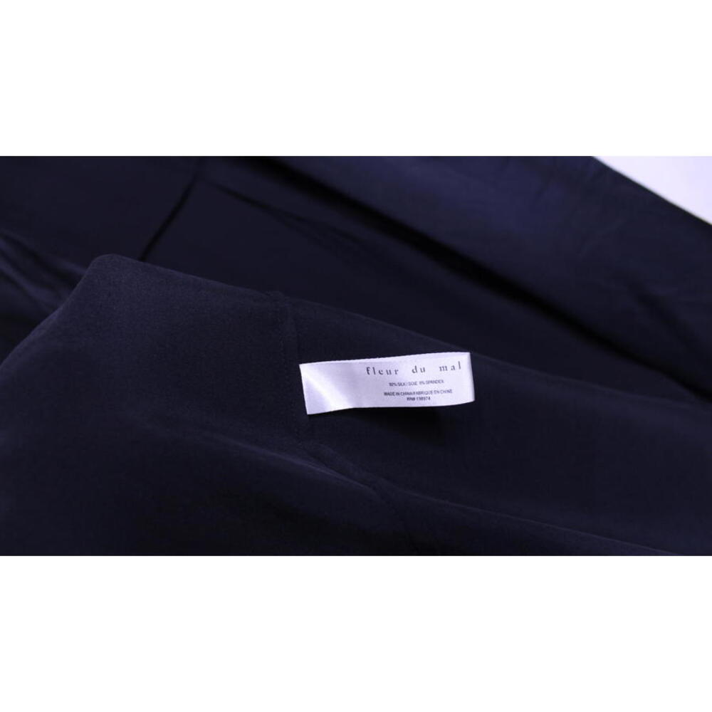 Fleur du Mal Black Silk Midi Wrap Dress - XS - Picture 7 of 8